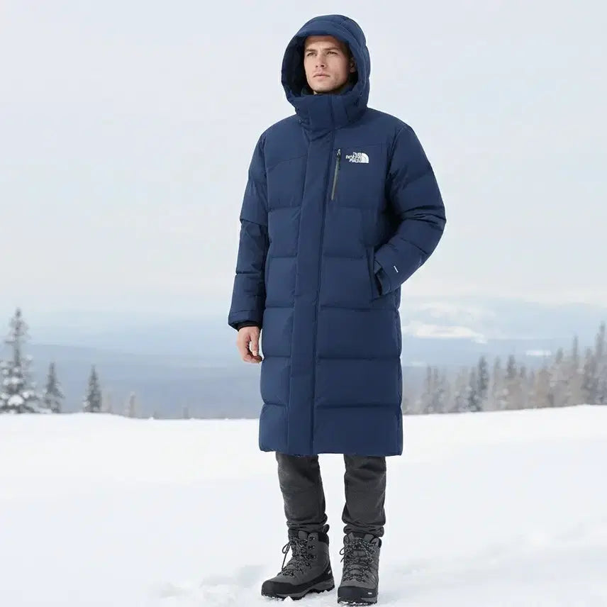 [BUNJANG] The North Face Long Padded Jacket (Navy, M) / 노스페이스 롱패딩 판매