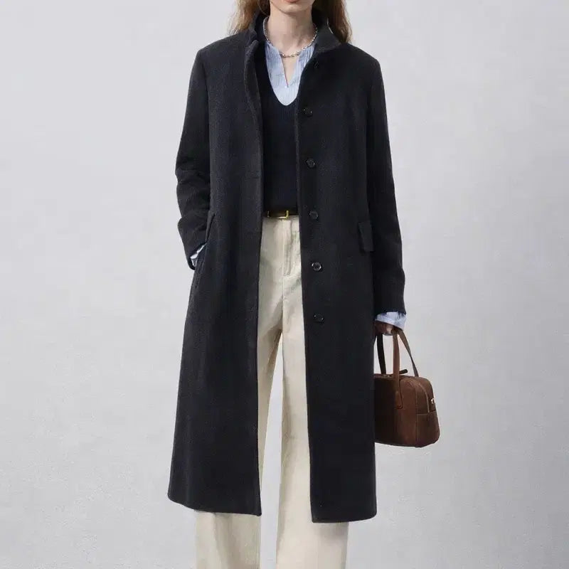 [BUNJANG] Black Long Coat / 블랙 롱 코트
