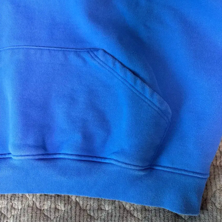 [BUNJANG] Attentionrow Snap Button Oversized Hoodie Blue / [1] 어텐션로우 스냅 버튼 오버핏 후드티 블루