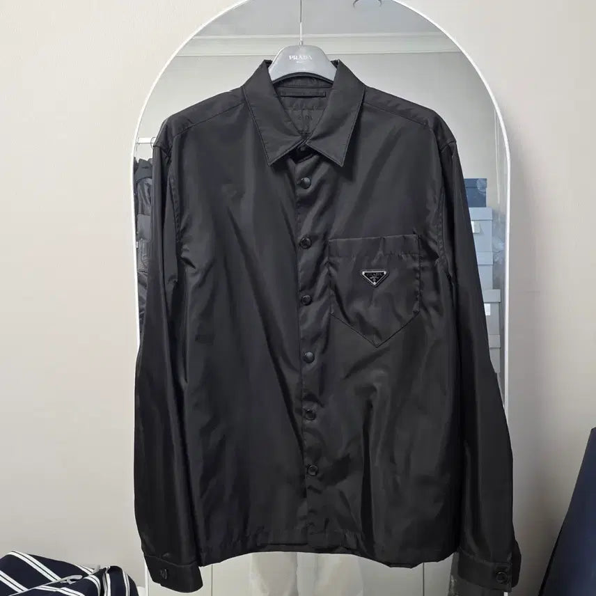 [BUNJANG] Prada Re-Nylon Shirt Jacket L / 프라다 리나일론 셔츠 자켓 L