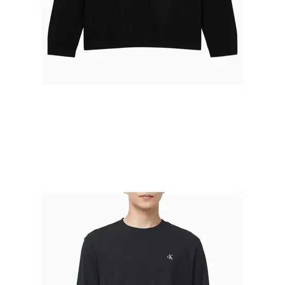 [BUNJANG] Calvin Klein Long Sleeve T-Shirt - Black / 캘빈클라인 긴팔 티셔츠 블랙 남성용