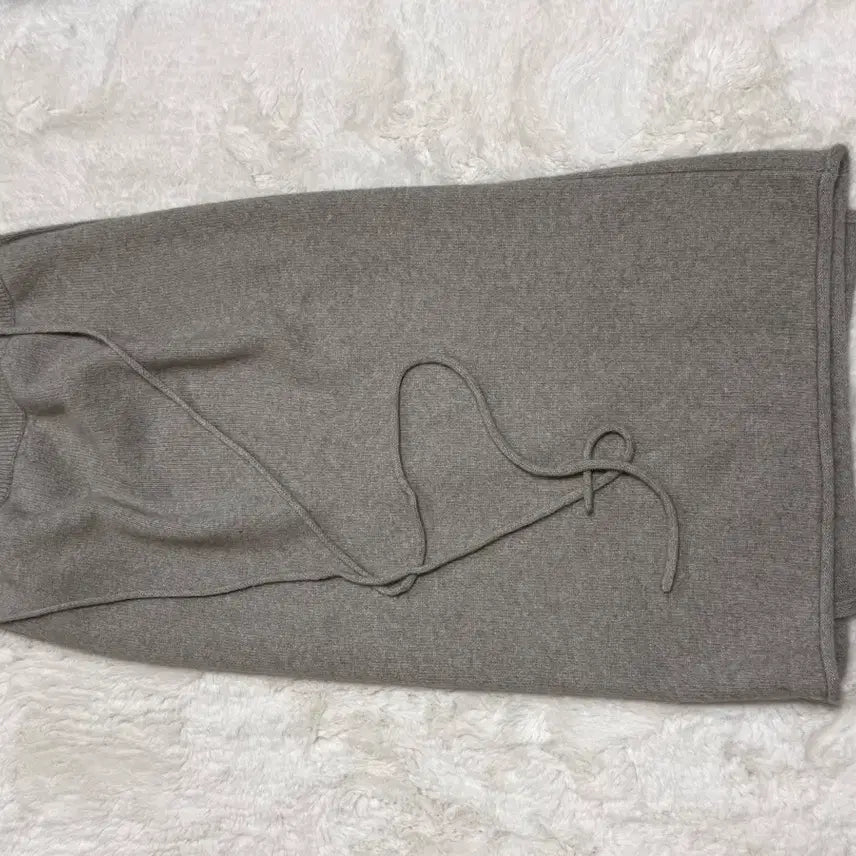 [BUNJANG] J.Rium Raccoon Wrap Skirt Beige / 제이리움 라쿤 랩 스커트 베이지