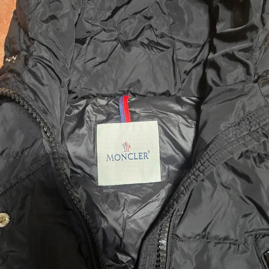 [BUNJANG] Moncler Women's Black Padded Coat Size 1 / 몽클레어 정품 여성 블랙 패딩 코트/1싸이즈