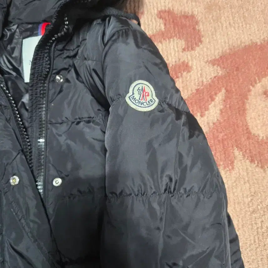 [BUNJANG] Moncler Women's Black Padded Coat Size 1 / 몽클레어 정품 여성 블랙 패딩 코트/1싸이즈