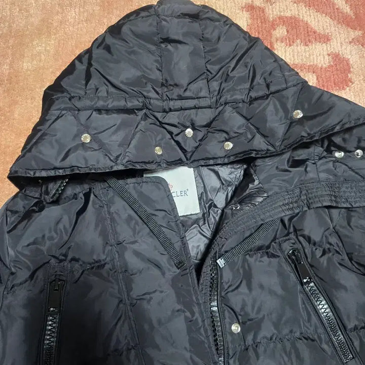 [BUNJANG] Moncler Women's Black Padded Coat Size 1 / 몽클레어 정품 여성 블랙 패딩 코트/1싸이즈