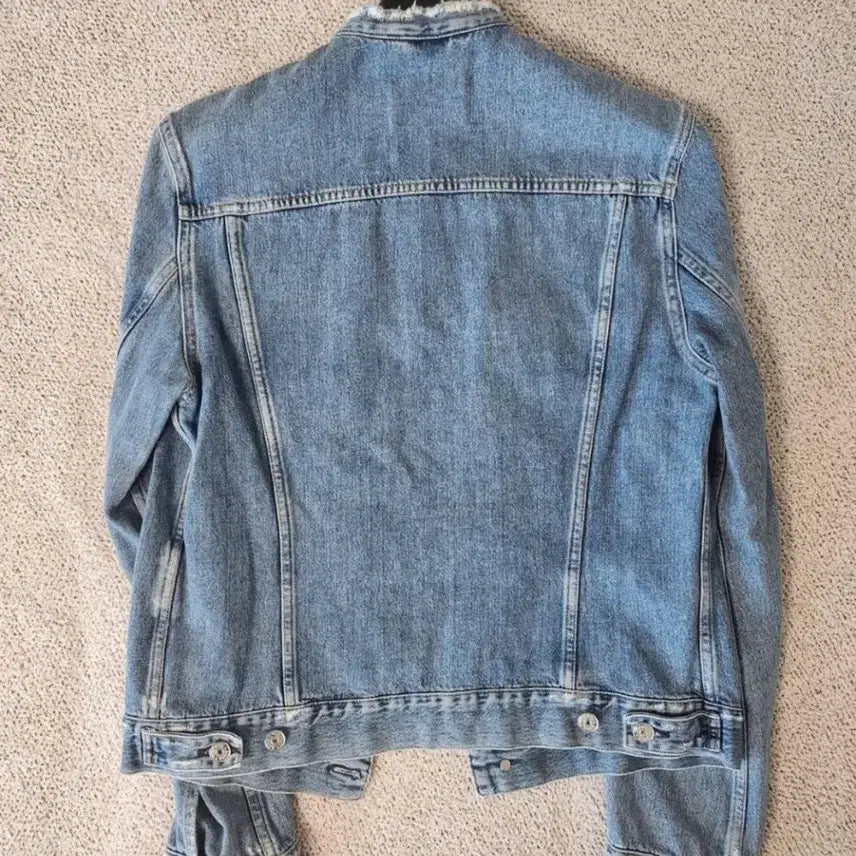[BUNJANG] Acne Studios Non-collar Denim Jacket / 아크네 스튜디오 논카라 청자켓/ 46사이즈 (지코 착용제품)