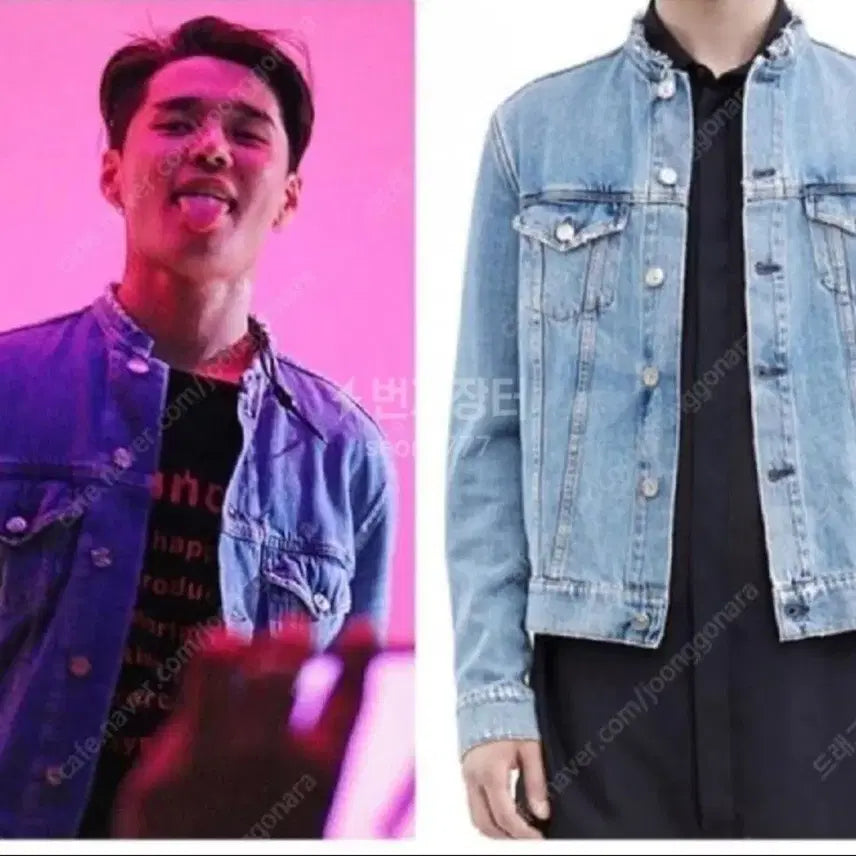 [BUNJANG] Acne Studios Non-collar Denim Jacket / 아크네 스튜디오 논카라 청자켓/ 46사이즈 (지코 착용제품)