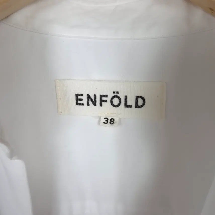 [BUNJANG] ENFOLD White Asymmetrical Drape Shirt / [55-66] 엔폴드 화이트 루즈핏 비대칭 드레이프 셔츠
