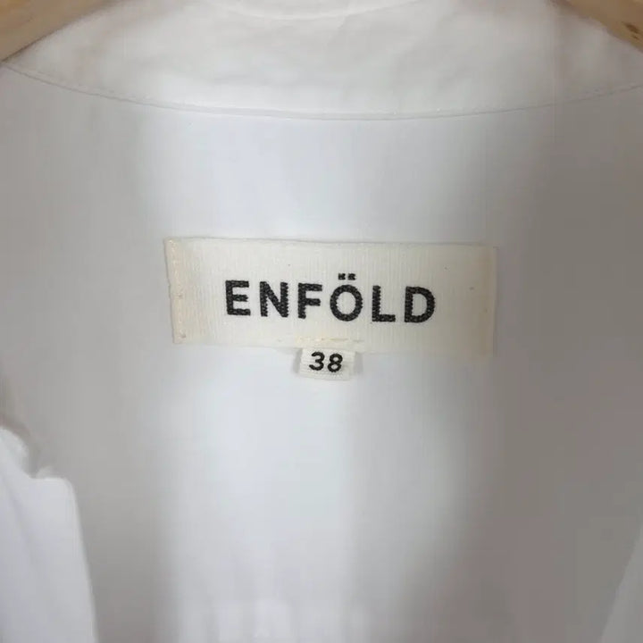 [BUNJANG] ENFOLD White Asymmetrical Drape Shirt / [55-66] 엔폴드 화이트 루즈핏 비대칭 드레이프 셔츠