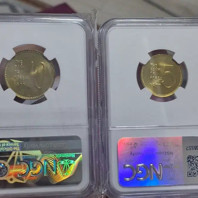 [BUNJANG] 1977 Korean Coins / *1977년도 10주 5주 66등급