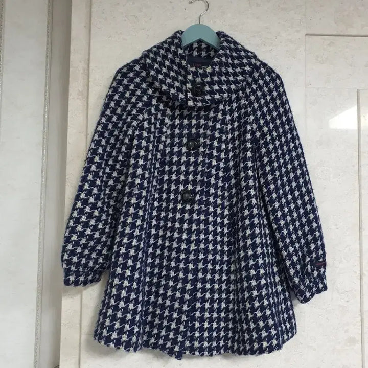 [BUNJANG] LINE Houndstooth Check Coat / LINE 하운드투스 체크 코트