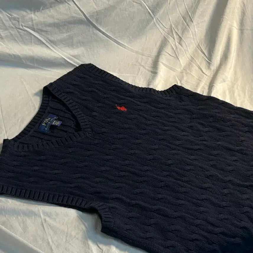 [BUNJANG] Polo Ralph Lauren Cable Knit Vest / 폴로 랄프로렌 케이블 니트 베스트