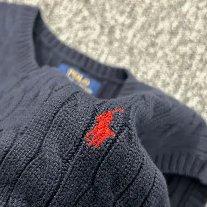 [BUNJANG] Polo Ralph Lauren Cable Knit Vest / 폴로 랄프로렌 케이블 니트 베스트