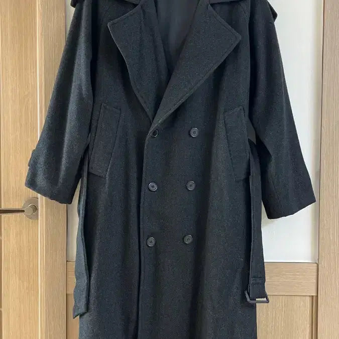 [BUNJANG] DANPOL Charcoal Trench Coat / DANPOL 차콜 트렌치 코트 Free