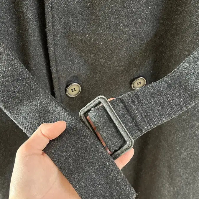 [BUNJANG] DANPOL Charcoal Trench Coat / DANPOL 차콜 트렌치 코트 Free