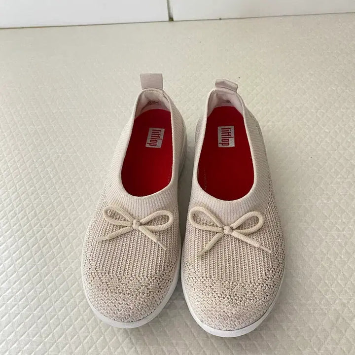 [SOLD OUT] 핏플랍 니트 여성슬립온 아이보리 040(235~240사이즈)