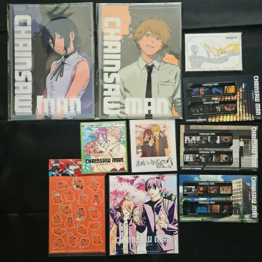 [BUNJANG] Chainsaw Man Bundle Set (Artgraphy, A4 Poster) / 체인소맨 굿즈 일괄로 팔아요. (아트그라피, n차 a4포스터 포함)