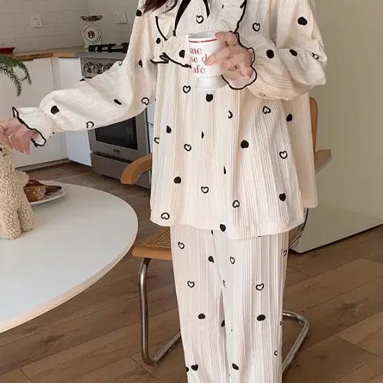 [BUNJANG] Princess Style Long Sleeve Pajamas / 긴팔 프린세스룩 잠옷