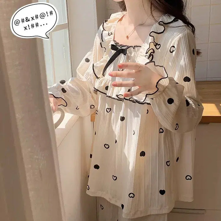 [BUNJANG] Princess Style Long Sleeve Pajamas / 긴팔 프린세스룩 잠옷