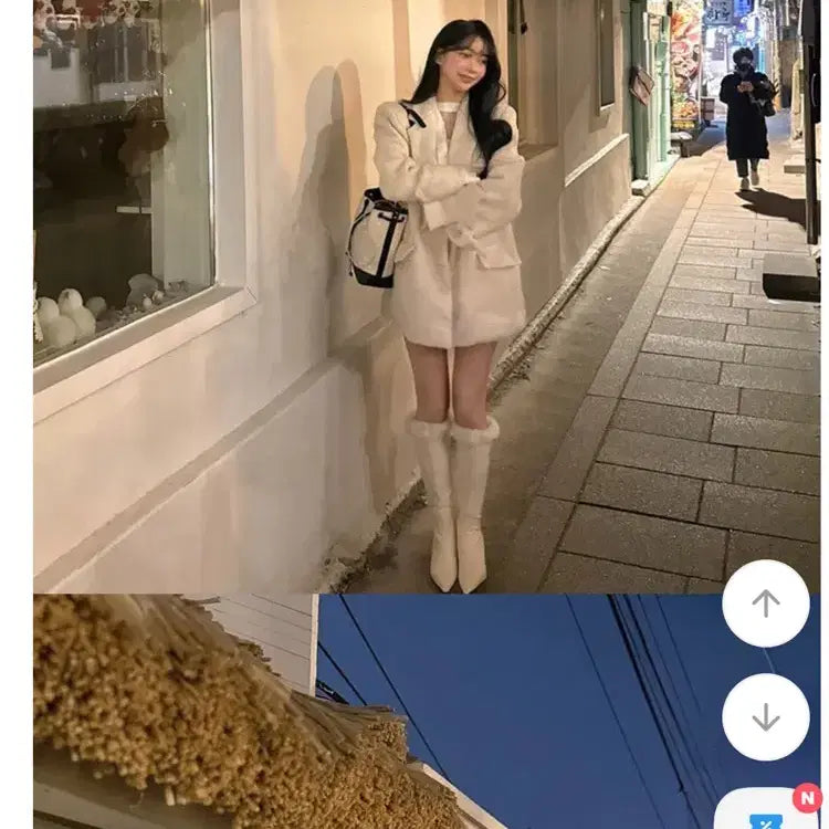 [BUNJANG] Unisex Puffy Wool Jacket / 뽀글이 울자켓