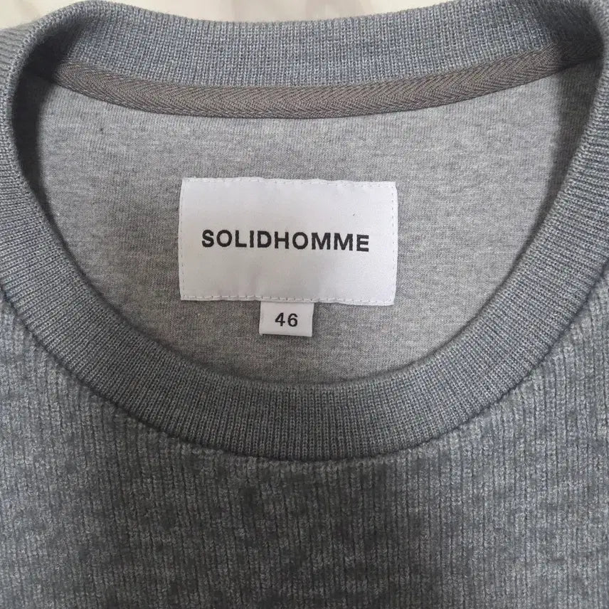 [BUNJANG] Solid Homme Gray Knit Shirt / 솔리드옴므 그레이 니트 셔츠