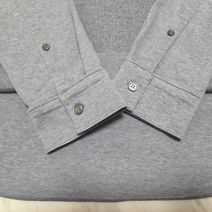 [BUNJANG] Solid Homme Gray Knit Shirt / 솔리드옴므 그레이 니트 셔츠