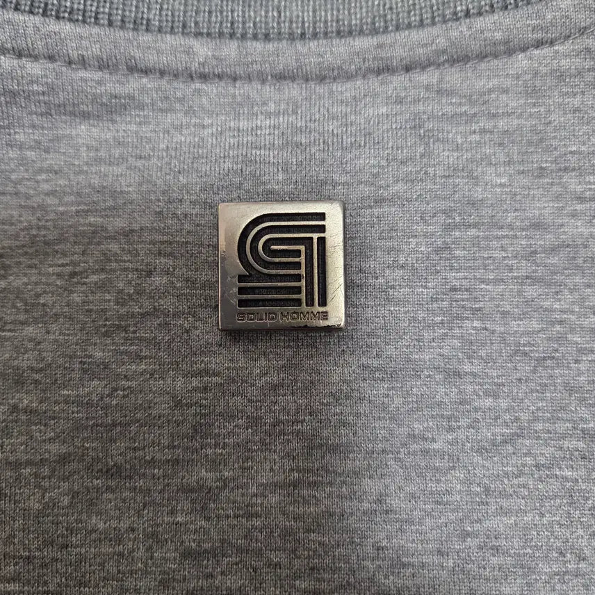 [BUNJANG] Solid Homme Gray Knit Shirt / 솔리드옴므 그레이 니트 셔츠