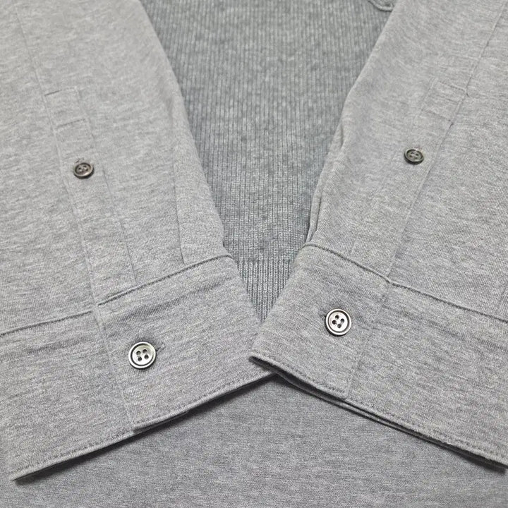[BUNJANG] Solid Homme Gray Knit Shirt / 솔리드옴므 그레이 니트 셔츠