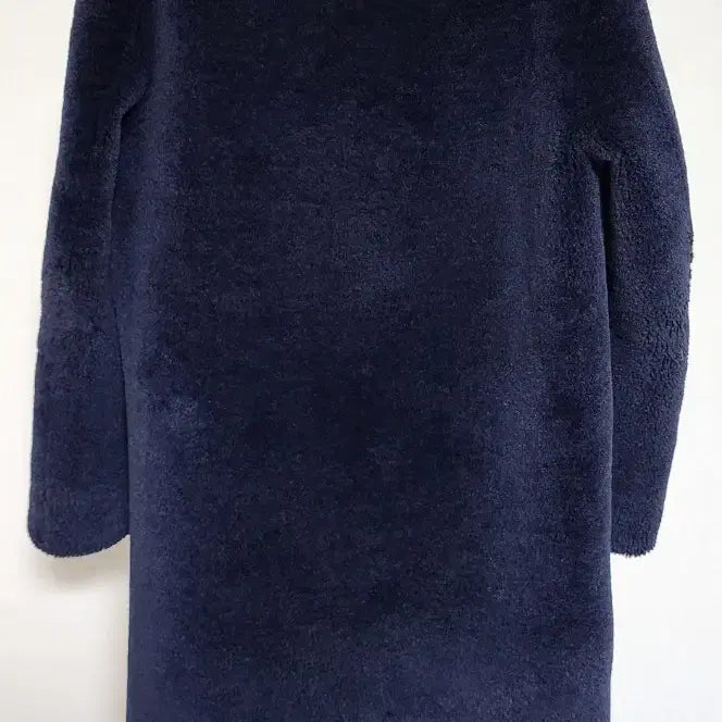 [BUNJANG] YUMER Muse Reversible Long Mustang Navy Coat / 유메르 뮤즈 리버시블 롱 무스탕 네이비 F사이즈