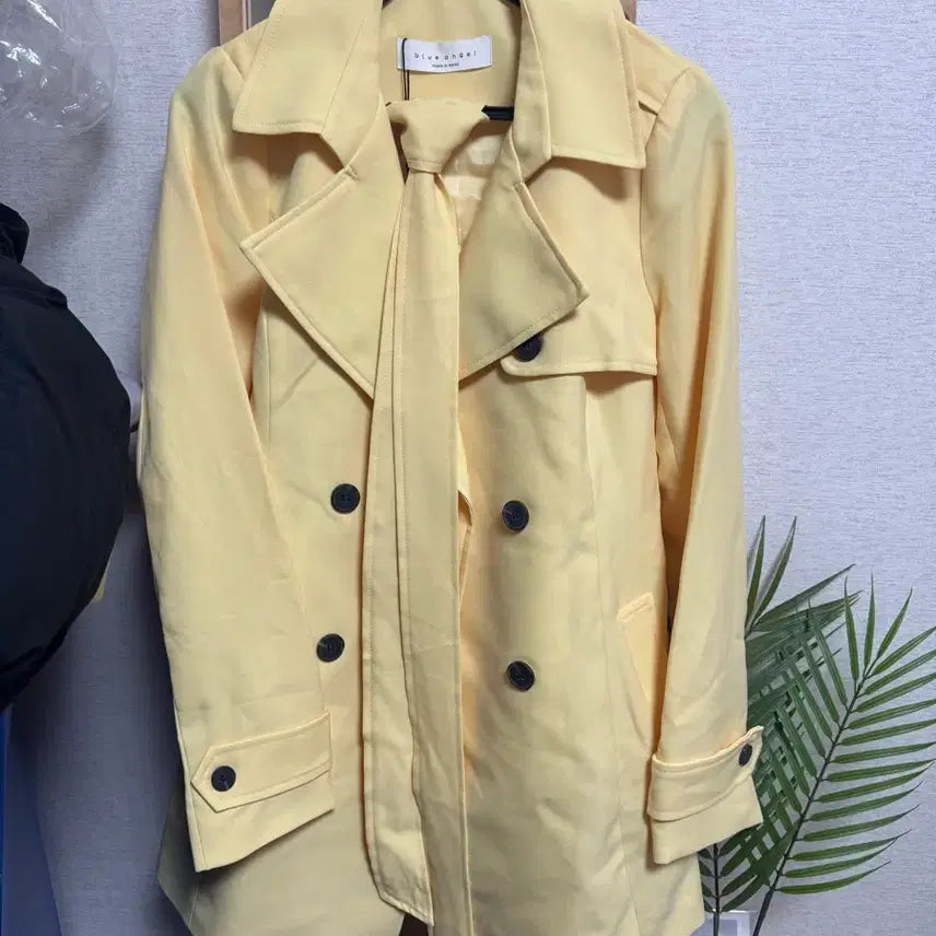 [BUNJANG] Yellow Trench Coat / 옐로우 봄트렌치코트