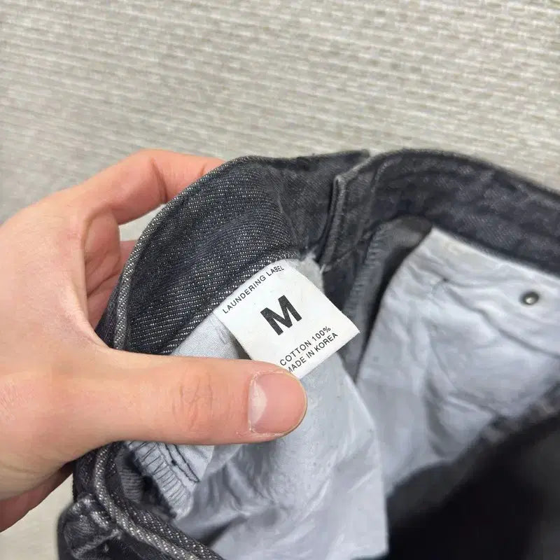 [SOLD OUT] 빈티지 흑청 와이드팬츠 데님 바지 M M10348