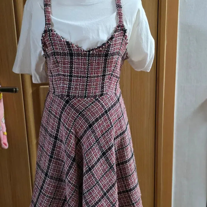 [BUNJANG] Mixxo Check Sleeveless Dress / 미쏘 체크 민소매 원피스