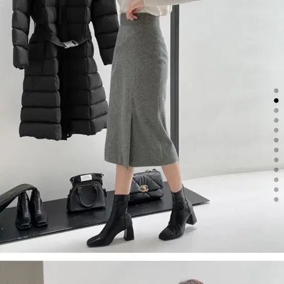 [BUNJANG] Attrangs Slit Long Winter Skirt / 아뜨랑스 겨울 슬릿스커트
