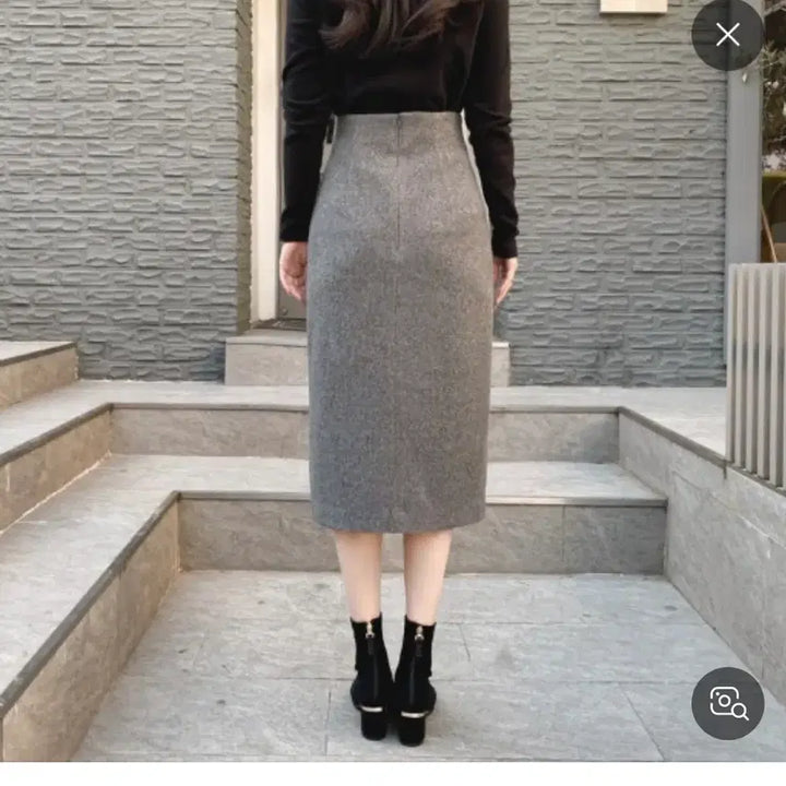 [BUNJANG] Attrangs Slit Long Winter Skirt / 아뜨랑스 겨울 슬릿스커트
