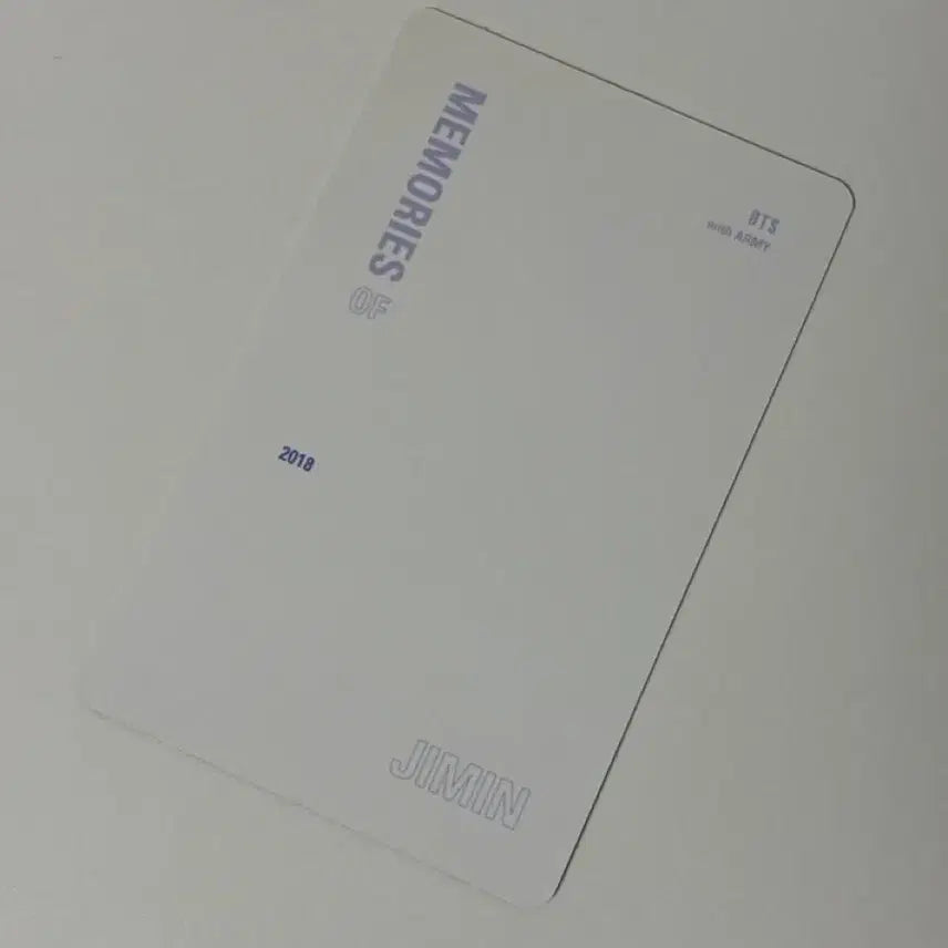 방탄소년단 2018 메모리즈 지민 포카