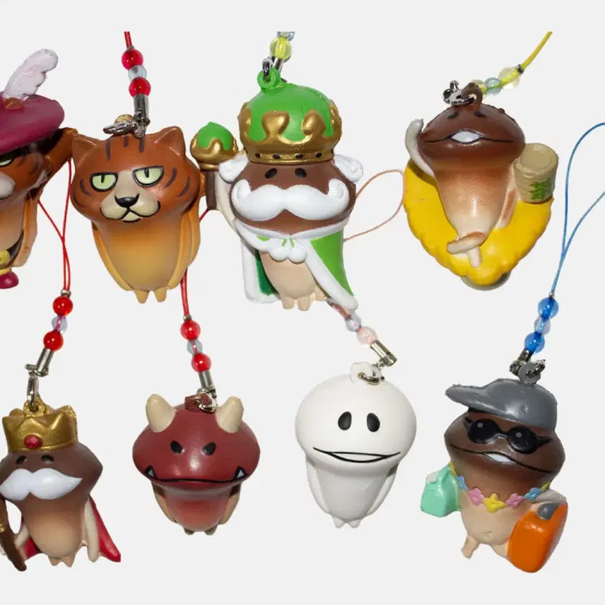 [BUNJANG] Nameko Squishy Beads Strap Keyring (13 Types) / 나메코 스퀴시 비즈 스트랩 키링 13종