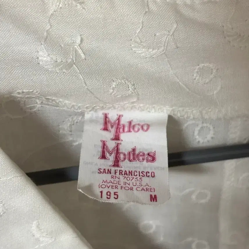 [BUNJANG] Malco Modes Vintage Lace Blouse / Malco Modes 미국빈티지 빅카라 퍼프소매 레이스 블라우스 M