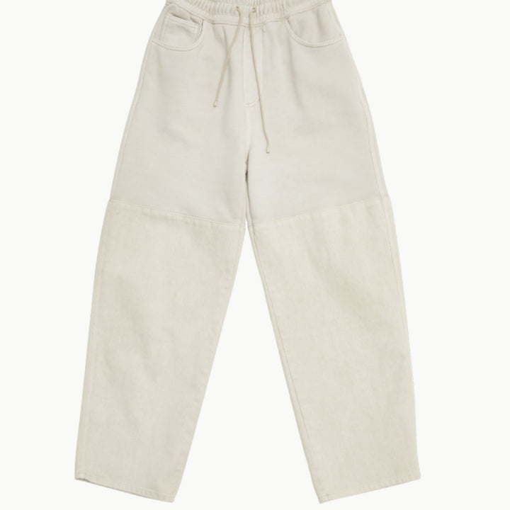 [BUNJANG] AMOMENTO Drawstring Denim Pants Beige / 아모멘토 드로우 스트링 데님 팬츠 베이지