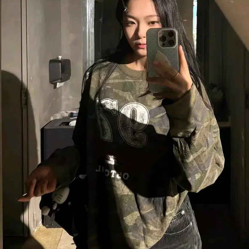 [BUNJANG] Military Camouflage T-shirt / 밀리터리 티셔츠 밀리터리룩 카모티셔츠 맨투맨 y2k 데일리룩 카모플라쥬