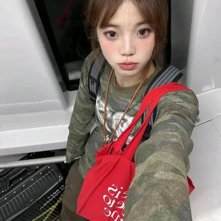 [BUNJANG] Military Camouflage T-shirt / 밀리터리 티셔츠 밀리터리룩 카모티셔츠 맨투맨 y2k 데일리룩 카모플라쥬