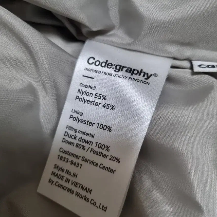 [BUNJANG] Code:Graphy Utility Short Down Padded Jacket - Unisex / (새제품)코드그라피 유틸리티 숏다운패딩. S. 라이트카키-남녀공용