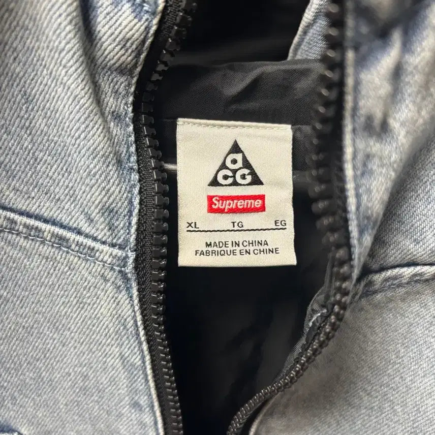 [BUNJANG] Nike ACG Supreme Denim Pullover Washed Blue XL / 나이키 acg 슈프림 데님 풀오버 워시드 블루 xl