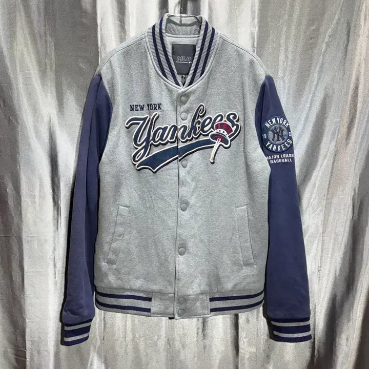 [BUNJANG] MLB New York Yankees Big Patch Varsity Jacket / XL MLB 뉴욕양키스 빅패치 배색 코튼 바시티