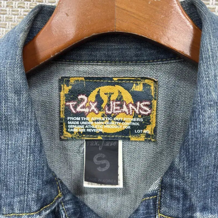 [BUNJANG] Vintage Two Pocket Washed Denim Vest S / 빈티지 투포켓 워싱 데님 조끼 베스트 S M10308
