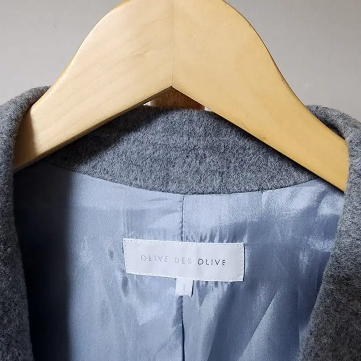 [BUNJANG] Olive Des Olive Sky Blue Color Block Coat / 올리브데올리브 하늘색 배색 코트 (55)