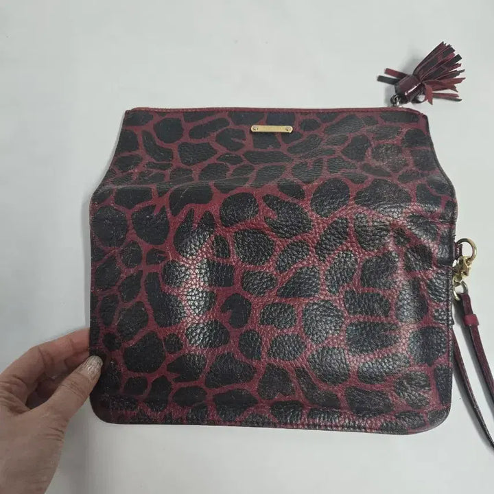 [BUNJANG] Burberry Check Leather Clutch / 버버리 체크 가죽 패턴 클러치 정품