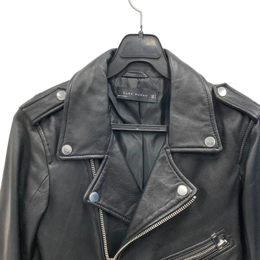 [BUNJANG] Zara Women's Lambskin Leather Rider Jacket / 여성M/ 자라우먼 양가죽 라이더자켓