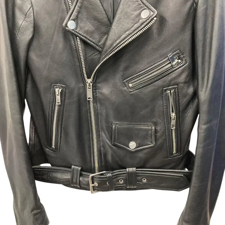 [BUNJANG] Zara Women's Lambskin Leather Rider Jacket / 여성M/ 자라우먼 양가죽 라이더자켓