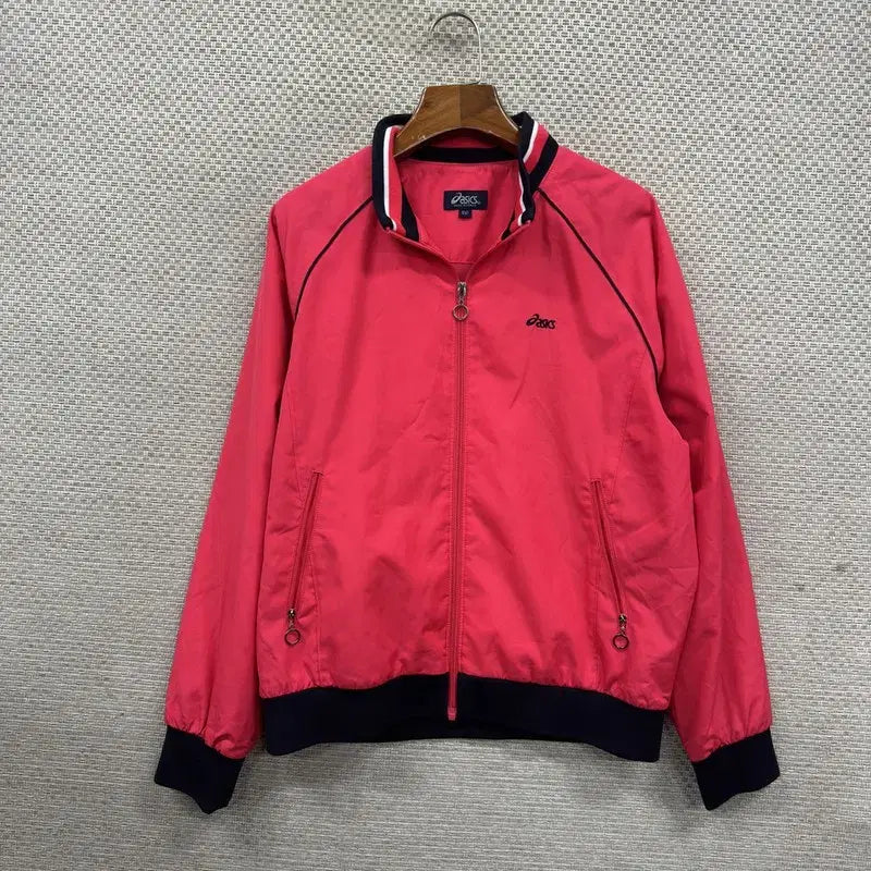 [BUNJANG] Asics Embroidered Logo Casual Jersey Zip-up Jacket / 아식스 자수로고 캐주얼 져지 집업 100 M10320