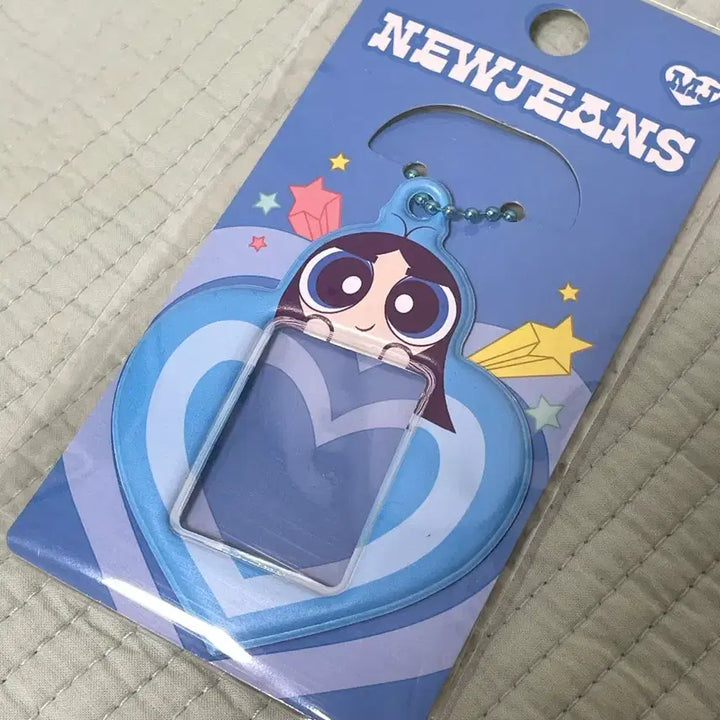 [BUNJANG] NewJeans Minji Powerpuff Photocard Holder Keyring (Sealed) / 뉴진스 민지 파워퍼프 포카홀더키링 미개봉 양도